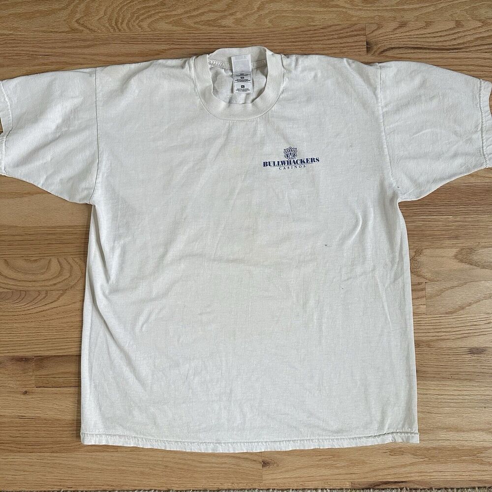 Men's Vintage 90's FOTL Bullwackers Casino Black Hawk Colorado T Shirt Tee Sz XL